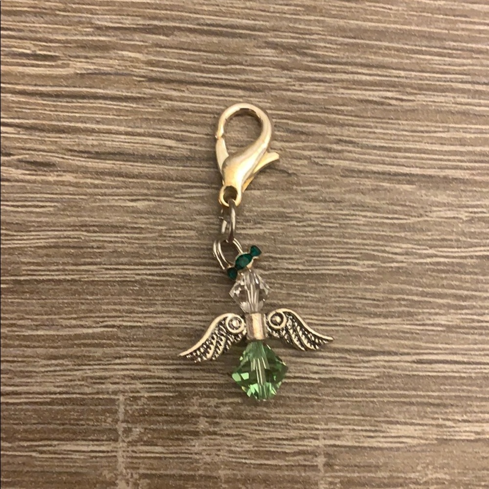Peridot Angel Charm